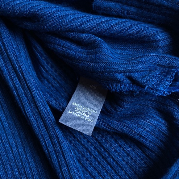 Aerie AE Plush Ribbed Turtleneck Chakra Blue - Picture 9 of 10